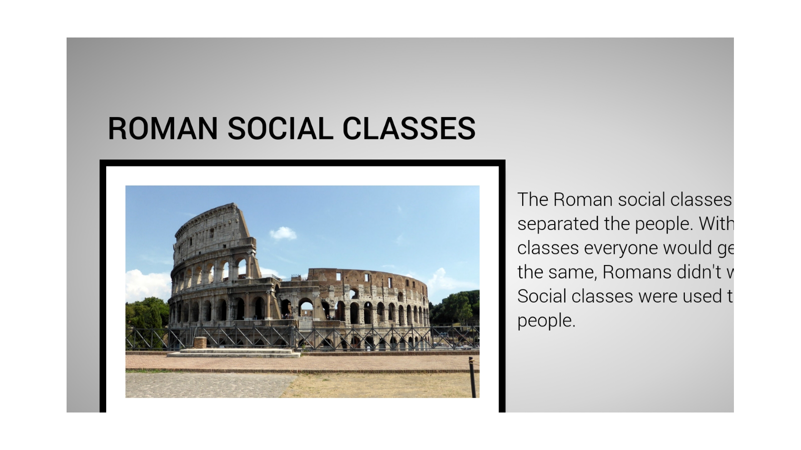 The roman social classes at emaze presentation