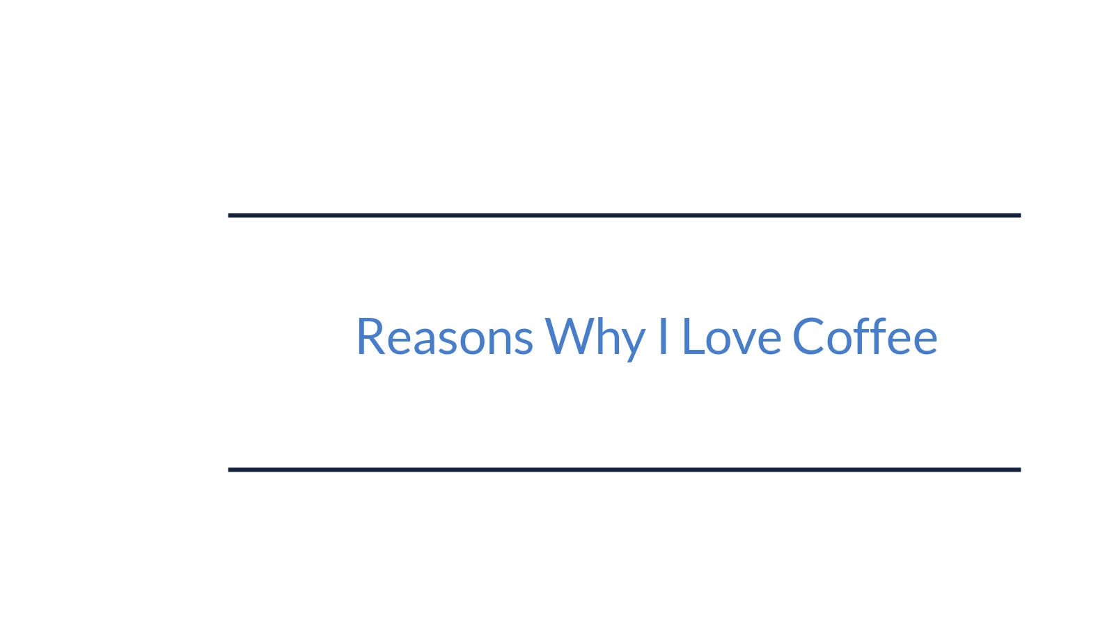 why do you love coffee essay