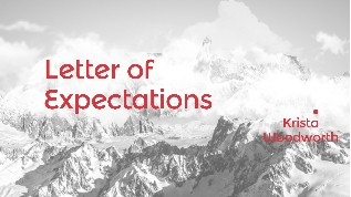 Letter of Expectations at emaze Presentation