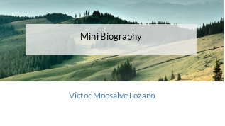 Mini Biography on emaze