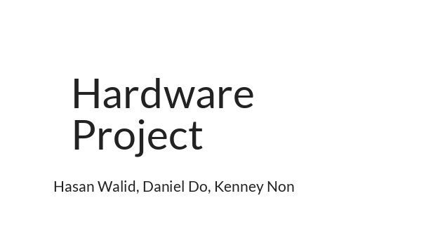 Hardware Project at emaze Presentation