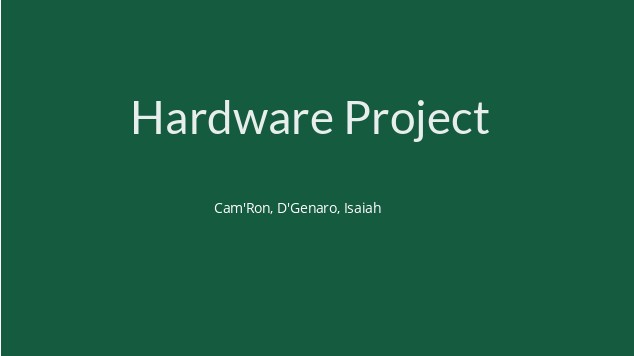 Hardware Project at emaze Presentation