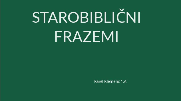 Starobiblični frazemi at emaze Presentation