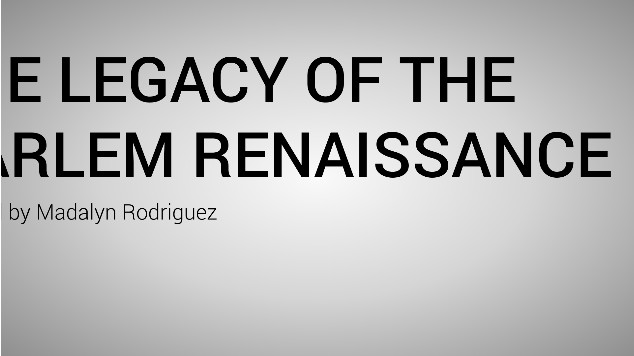 The Legacy of the harlem renaissance at emaze Presentation