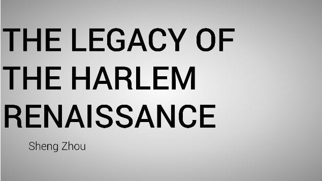 The legacy of the harlem renaissance at emaze Presentation