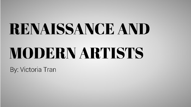 Renaissance and Modern Artists at emaze Presentation