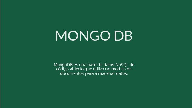 MONGO DB at emaze Presentation