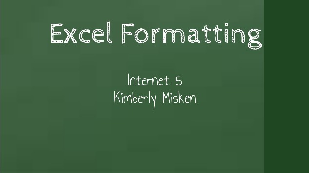 Excel Formatting at emaze Presentation