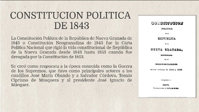 constitucion politica de colombia de 1843 at emaze Presentation