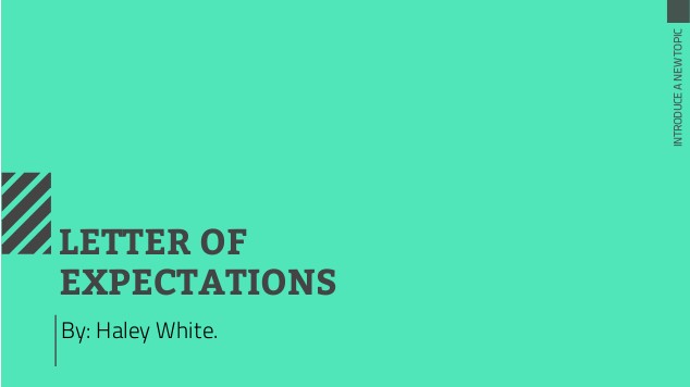 Letter of expectations at emaze Presentation