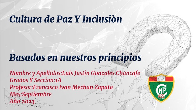 Cultura de Paz e InclusionBasados en nuestros at emaze Presentation