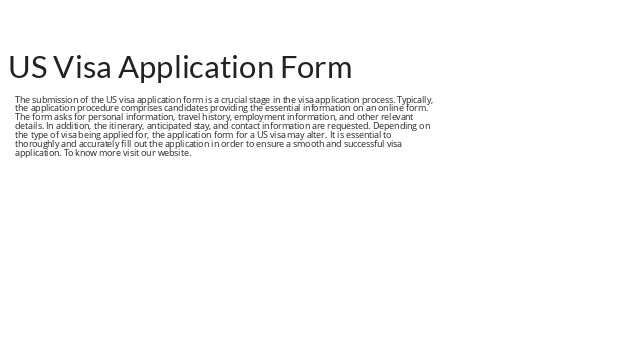 US Visa Application Form on emaze
