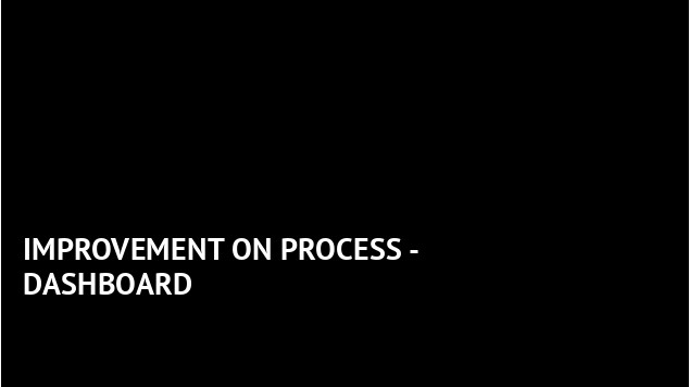 IMPROVEMENT ON PROCESS - DASHBOARD At Emaze Presentation