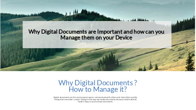 Importance of Digital Documents on emaze