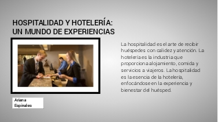 Hospitalidad y hotelería at emaze Presentation