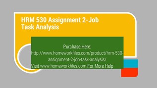 job task analysis hrm 530 Download presentation powerpoint slideshow about 'hrm 531 v6 expect success/uophelpcom' - bagsha185. job task analysis hrm 530 Download presentation powerpoint slideshow about 'hrm 531 v6 expect success/uophelpcom' - bagsha185.