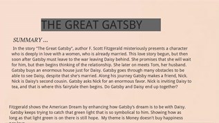 THE GREAT GATSBY at emaze Presentation
