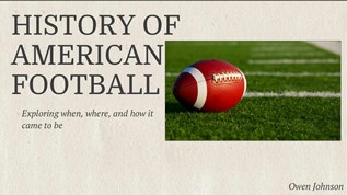 history of american football presentation