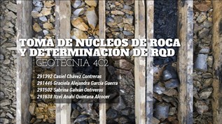 Toma de núcleos de roca y determinación de RQD on emaze