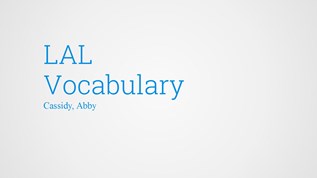 LAL Vocabulary at emaze Presentation