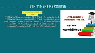 eth 316 week 1