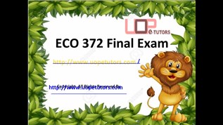ECO 372 Final Exam Questions & Answers at emaze Presentation