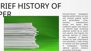 A Brief History of Paper at emaze Presentation