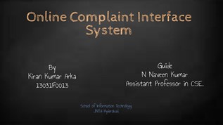 Online Complaint Interface System at emaze Presentation