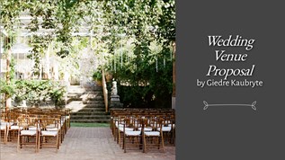 wedding venue presentation