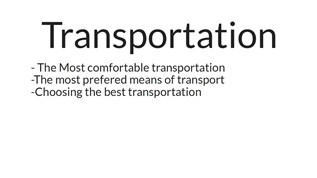 Transportation at emaze Presentation