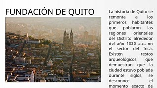 FUNDACIÓN DE QUITO at emaze Presentation