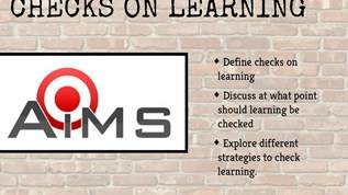Checks on learning - Session plan at emaze Presentation