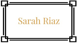 Sarah Riaz at emaze Presentation
